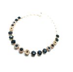 Mariana Necklace Exquisite Pearl Mineral & Montana Swarovski Crystal My Treasures Coll.