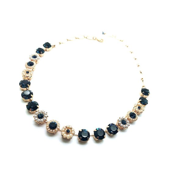 Mariana Necklace Exquisite Pearl Mineral & Montana Swarovski Crystal My Treasures Coll.