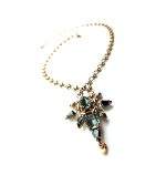 Mariana Necklace Finely Detailed Black Diamond Crystal Swarovski Nostalgia Coll.