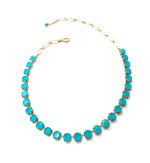 Mariana Necklace Charming Caribbean Blue Opal Rhinestone My Treasures Coll.