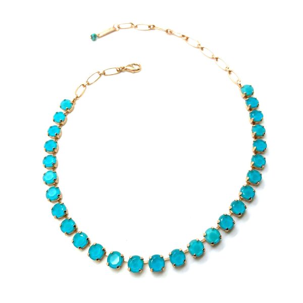Mariana Necklace Charming Caribbean Blue Opal Rhinestone My Treasures Coll.