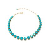 Mariana Necklace Charming Caribbean Blue Opal Rhinestone My Treasures Coll. - Image 3