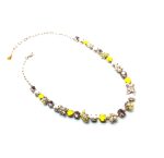 Necklace By Mariana Woman Butterfly Beaded Pearl Mineral and Light Sapphire Swarovski Crystals - Image 3