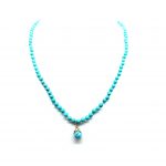 Mariana Necklace Simply Elegant Round Bead Turquoise Mineral My Treasures Coll. - Image 3