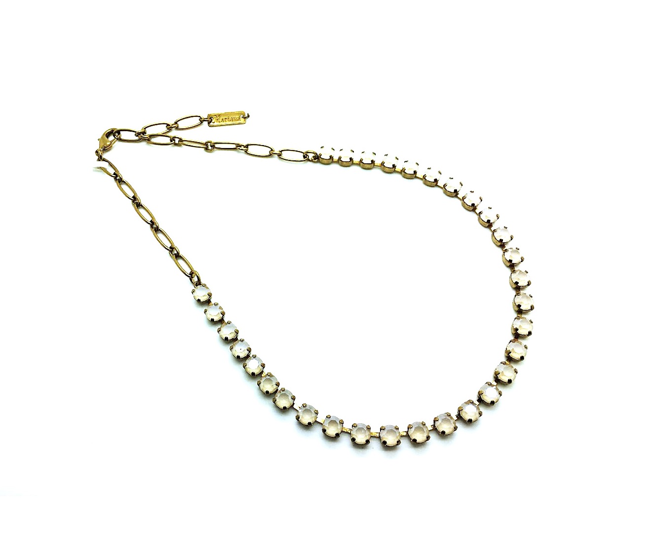 N-3430 249249 (2) Mariana Necklace Classy Ivory Cream Crystal Swarovski My Treasures Coll. - Image 1