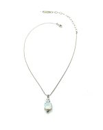 Necklace Pendant By Mariana Sweet Summer Coll. Glitzy Square White Opal & AB Austrian Crystals - Image 3
