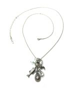 Mariana Pendant Necklace Fish & Emerald Shape Clear Swarovski Crystals On A Clear Day Inspiration Coll. Rhodium Plated 
