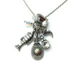 Mariana Pendant Necklace Fish & Emerald Shape Clear Swarovski Crystals On A Clear Day Inspiration Coll. Rhodium Plated  - Image 2