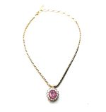 Mariana Necklace Pendant Lovely Pink & Rose Austrian Crystals My Treasures Coll. - Image 3