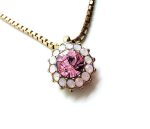 Mariana Necklace Pendant Lovely Pink & Rose Austrian Crystals My Treasures Coll.
