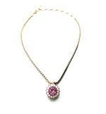 Mariana Necklace Pendant Lovely Pink & Rose Austrian Crystals My Treasures Coll. - Image 2
