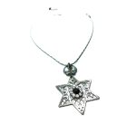 Necklace Pendant By Mariana Woman Star Black and Clear Swarovski Crystals - Image 3