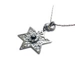 Necklace Pendant By Mariana Woman Star Black and Clear Swarovski Crystals