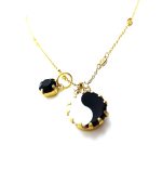 Mariana Necklace Pendant  Symbolic "Yin Yang" White, Jet & AB Swarovski Crystals Peace Nirvana Coll. - Image 2
