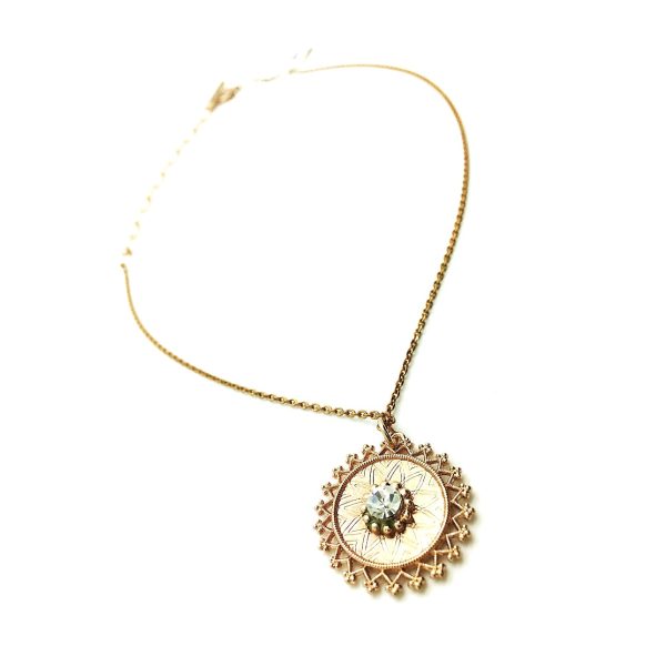 Mariana Necklace Pendant Symbolic Star of David with Clear Austrian Crystal On A Clear Day Africa Coll.