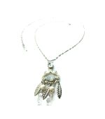 Necklace Pendant By Mariana Woman Chandelier Pearl and White Opal Swarovski Crystals