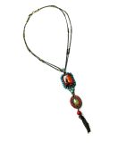 Necklace Pendant By Mariana Classic Smoked Topaz and Opal Swarovski Crystals - Image 3