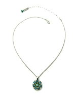 Necklace Pendant By Mariana Woman Guardian Angel Peridot and Opal Swarovski Crystals - Image 2