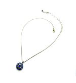 Mariana Necklace Pendant Adorable Guardian Angel Beaded Cream Pearl, Sapphire & AB Swarovski Crystals My Treasures Coll. - Image 2