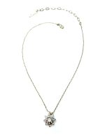 Necklace Pendant By Mariana Sweet Summer Coll. Flower Shape White Opal & Clear Swarovski Crystals - Image 3