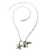Necklace Pendant By Mariana Woman Shimmering Starfish and Seahorse Clear Swarovski Crystals - Image 3
