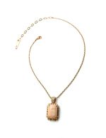 Mariana Necklace Pendant Fashionable Rectangular Rose Gold & White Opal Swarovski Crystals My Treasures Coll. - Image 3