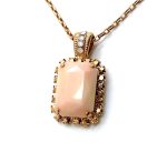 Mariana Necklace Pendant Fashionable Rectangular Rose Gold & White Opal Swarovski Crystals My Treasures Coll. - Image 2