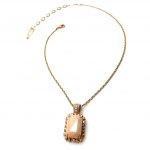 Mariana Necklace Pendant Fashionable Rectangular Rose Gold & White Opal Swarovski Crystals My Treasures Coll.