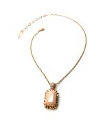 Mariana Necklace Pendant Fashionable Rectangular Rose Gold & White Opal Swarovski Crystals My Treasures Coll.