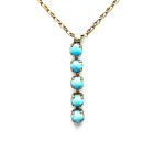 Mariana Necklace Pendant Lovely Muti Tier Howlite Chinese Turquoise Mineral My Treasures Coll. - Image 2
