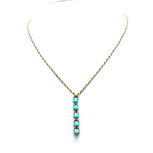 Mariana Necklace Pendant Lovely Muti Tier Howlite Chinese Turquoise Mineral My Treasures Coll.