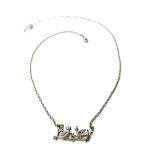 Necklace Pendant By Mariana Woman Finely Detailed Lovebird Branch Rhodium Plated