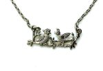 Necklace Pendant By Mariana Woman Finely Detailed Lovebird Branch Rhodium Plated - Image 2
