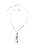 Mariana Necklace Pendant Triple Tier Round AB, Clear & Pear Shape Opal Austrian Crystals On A Clear Day Sweet Summer Coll. - Image 3