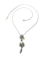 Mariana Necklace Pendant Exude Elegance Chandelier Pearl, AB, White Opal & Clear Swarovski Crystals On A Clear Day Sweet Summer Coll. - Image 3
