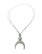 Necklace Pendant By Mariana Woman Radiant Star and Crescent Shape Opal Swarovski Crystals
