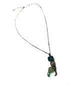 Mariana Necklace Pendant Fab Fashion Emerald & Padparadscha Crystal Swarovski My Treasures Coll. - Image 3