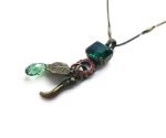 Mariana Necklace Pendant Fab Fashion Emerald & Padparadscha Crystal Swarovski My Treasures Coll.