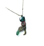 Mariana Necklace Pendant Fab Fashion Emerald & Padparadscha Crystal Swarovski My Treasures Coll. - Image 2
