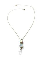 Necklace Pendant By Mariana Woman Brilliant Triple Tier AB and White Opal Swarovski Crystals - Image 3