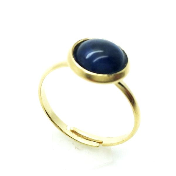 Mariana Ring Lovely Round Sodalite Minerals My Treasures Coll.