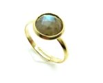Mariana Ring Gorgeous Faceted Labradorite Mineral My Treasures Coll.