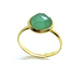 Mariana Ring Charming Faceted Blue Quartz Mineral My Treasures Coll.