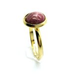 Mariana Ring Glamorous Round Rhodonite Mineral My Treasures Coll.