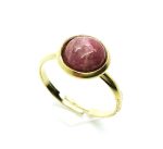 Mariana Ring Glamorous Round Rhodonite Mineral My Treasures Coll. - Image 2