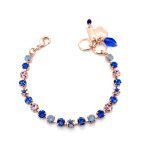 Bracelet By Mariana Songbook Coll. Gorgeous Pink & Blues Austrian Crystals