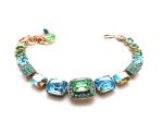 Mariana Bracelet Shimmering Chrysolite, AB & Sapphire Austrian Crystals Caprioska Cocktail Hour Coll. - Image 2