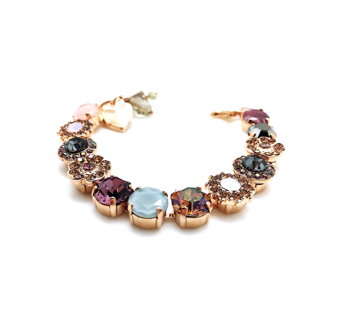 B-4045-1-1096-RG (1) Mariana Bracelet Elegant Floral Multi Color Swarovski Crystals My Treasures Coll. - Image 1