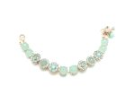 Mariana Bracelet Green Quartz Mineral & Aquamarine Swarovski Crystal My Treasures Coll.