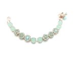 Mariana Bracelet Green Quartz Mineral & Aquamarine Swarovski Crystal My Treasures Coll. - Image 2